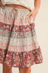 Mix A Line Mini Skirt