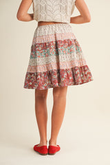 Mix A Line Mini Skirt