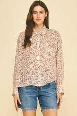 Star Print L/S Button Down