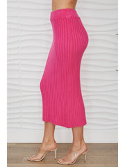 Knit Waist Midi Skirt