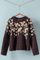 Daisy Floral Knit Sweater