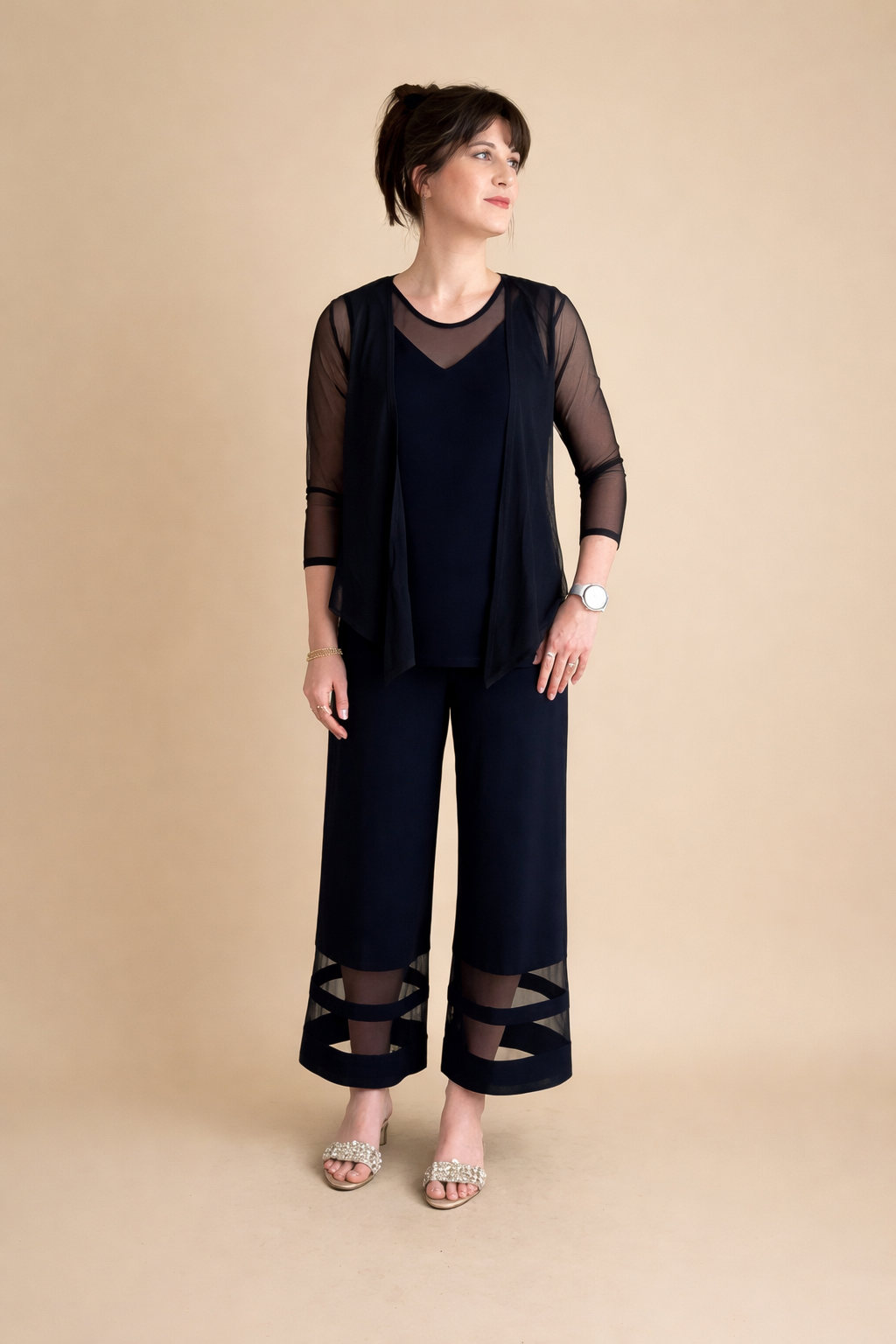 3/4 Sleeve Sheer Cardigan