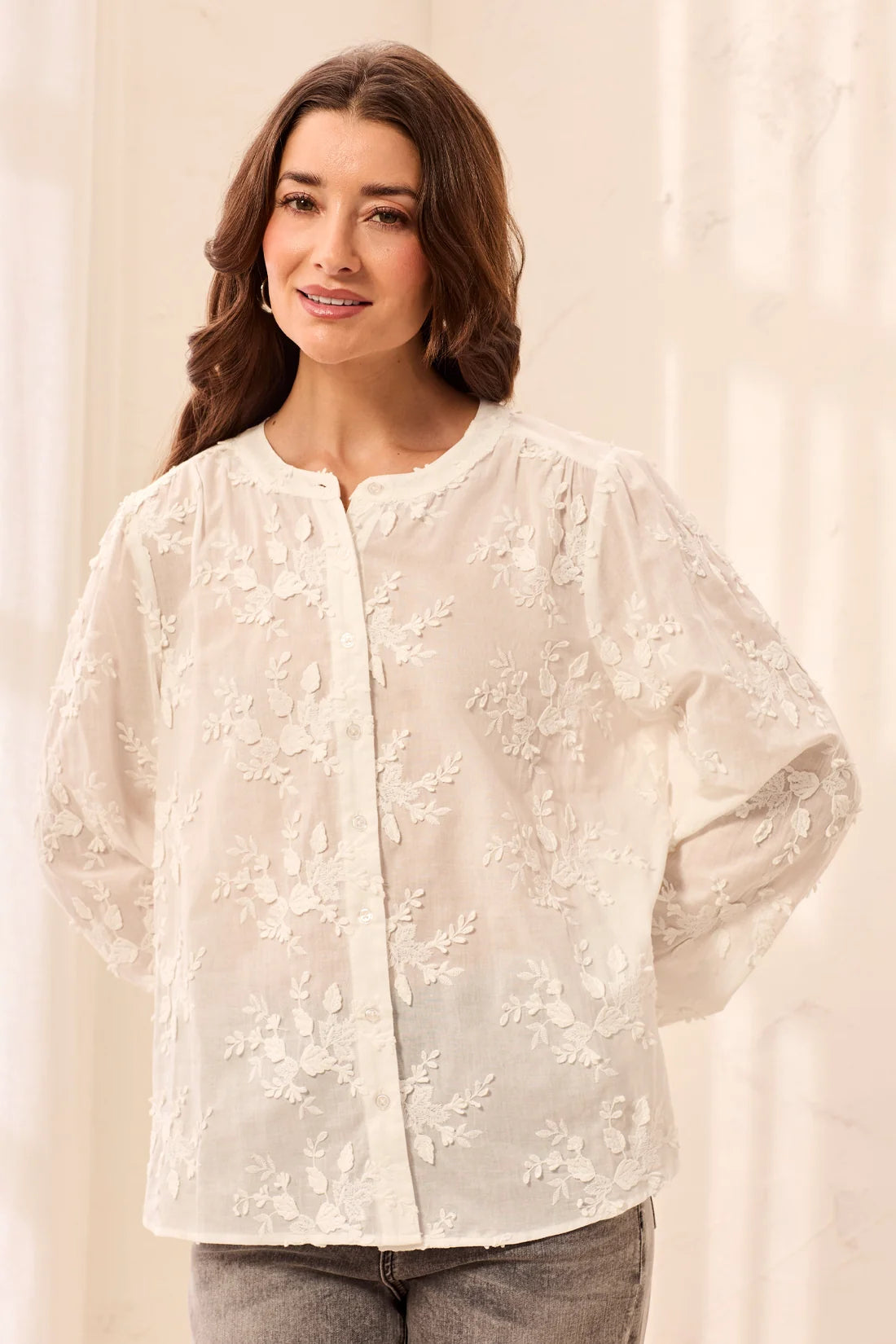 Floral Applique Blouse