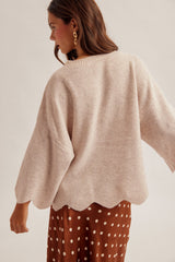 Scalloped Edge Sweater
