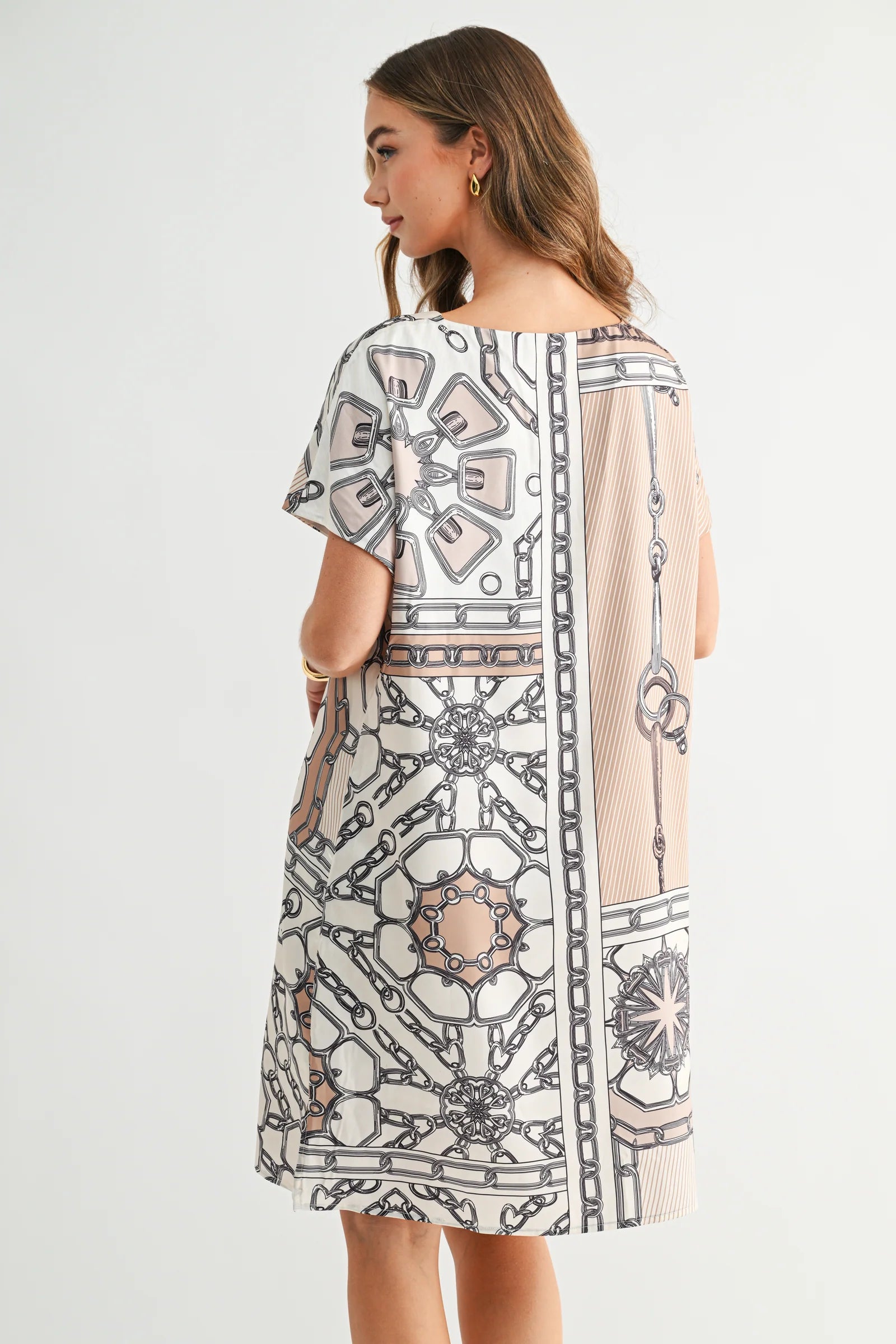 Nautical Print Shift Dress