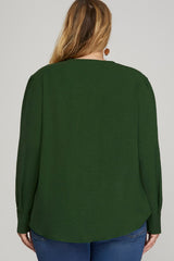 Surplice Woven Top