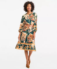 Maggy Printed Dress w/ Belt