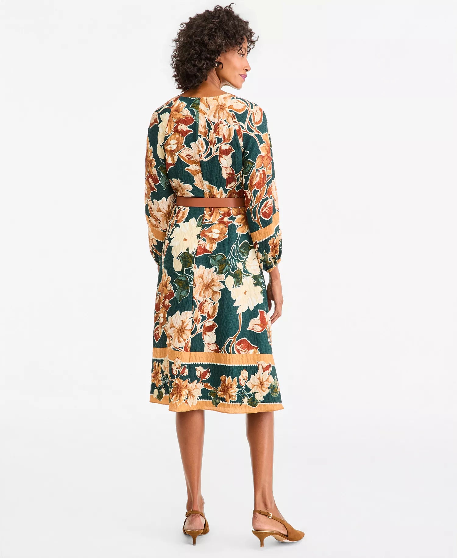 Maggy Printed Dress w/ Belt