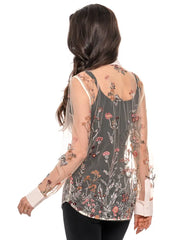 Embroidered Floral Button Down