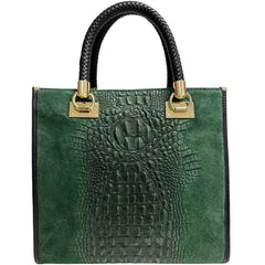 Suede and Leather Tote Bag