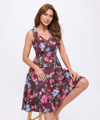 Vneck Fit & Flare Dress