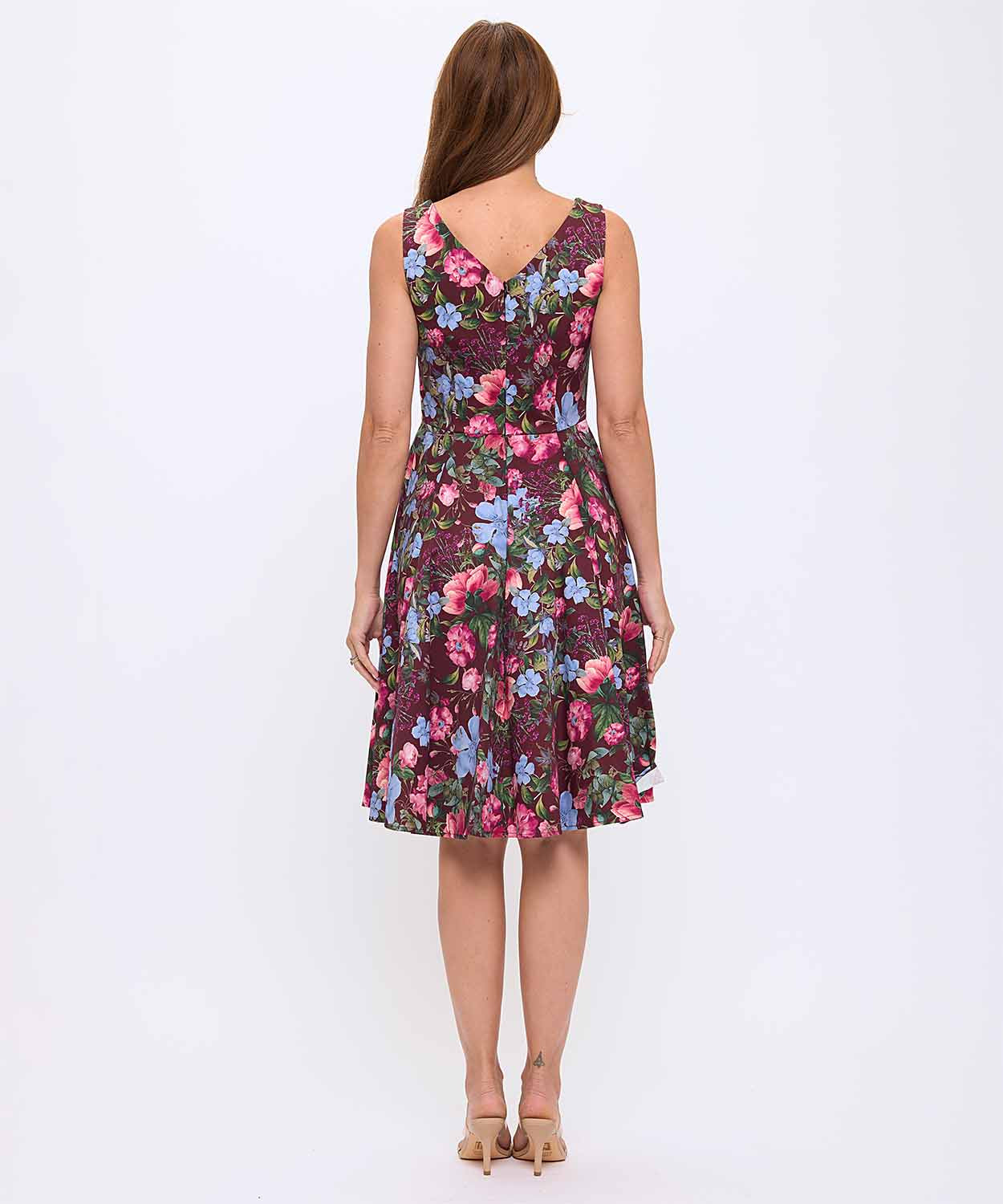 Vneck Fit & Flare Dress