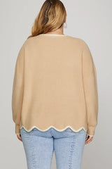Scallop Hem Sweater