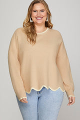 Scallop Hem Sweater