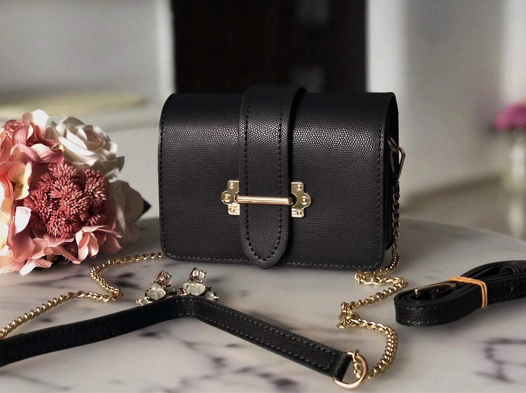 Small Genuine Leather Shoulder Waist Bag