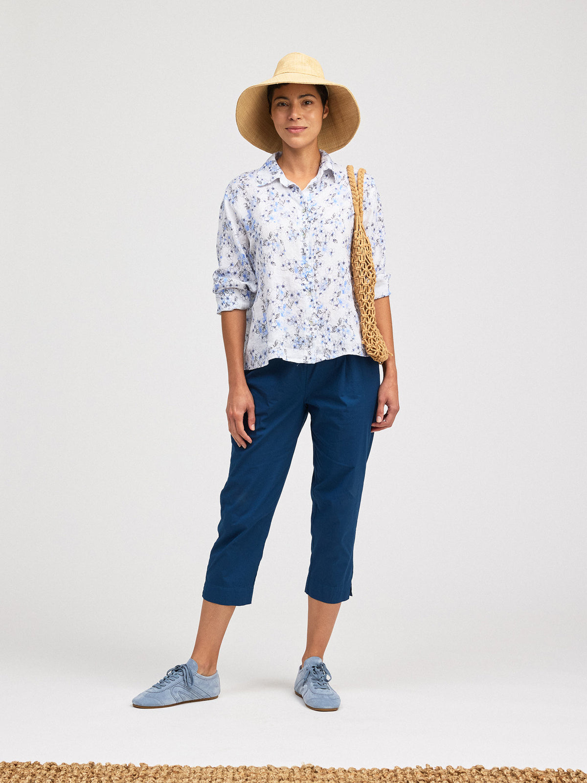 Floral Linen Button Down