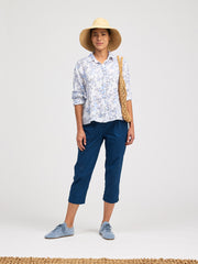 Floral Linen Button Down