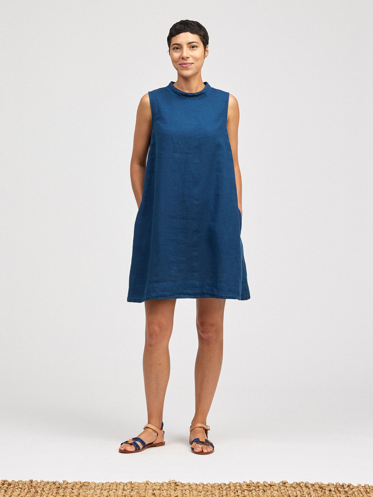 Mock Neck Shift Dress