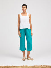 Linen Square Neck Shell
