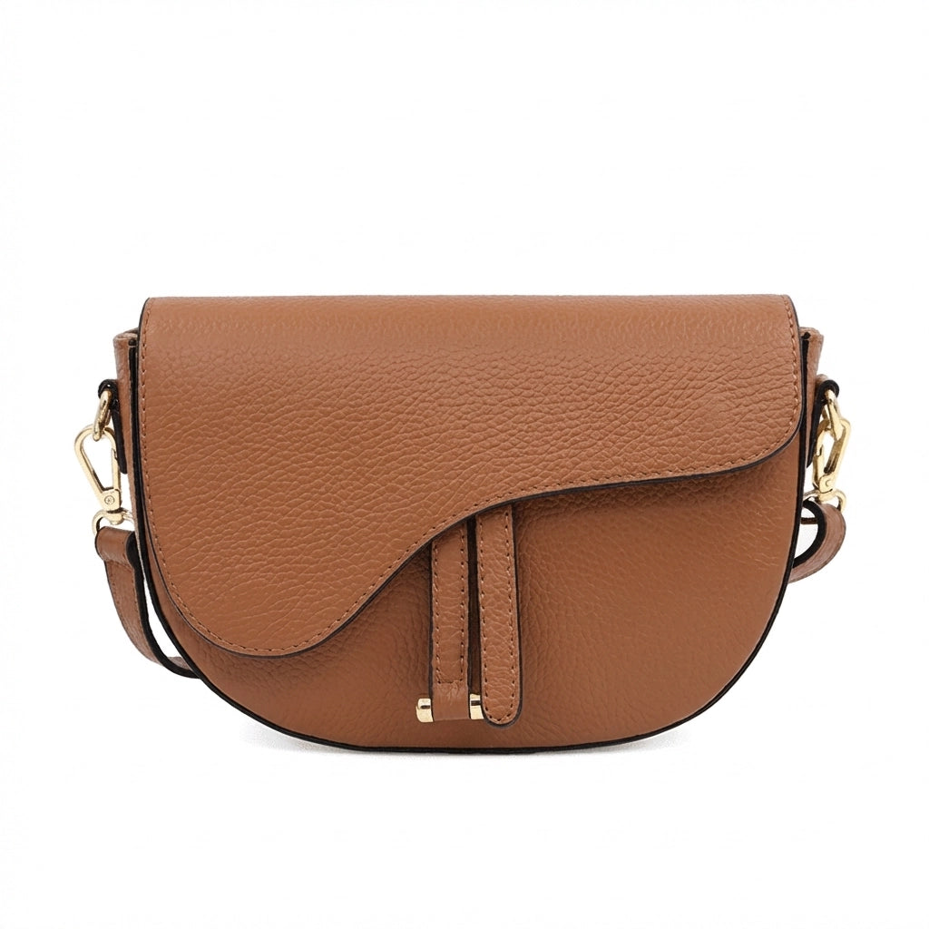 Leather Saddle Crossbody Bag