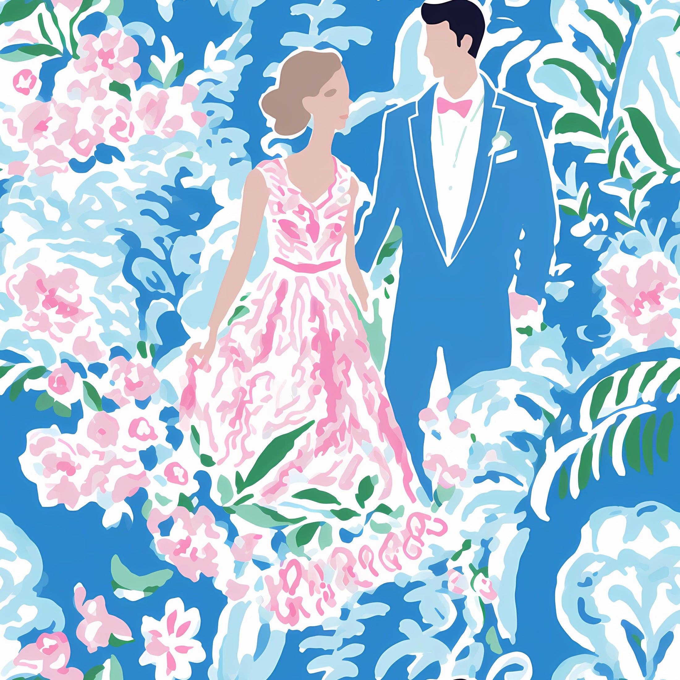 Beau Bottles Preppy Bride and Groom- Prosecco Collection