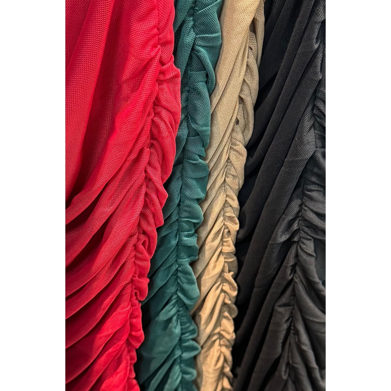 Mesh Ruched Dress