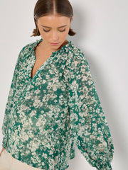 Floral V-Neck Blouse
