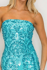 Sequin Strapless Dress