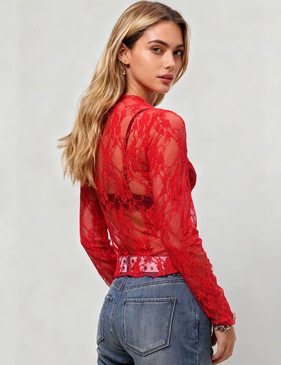 Lace Floral Layering Top