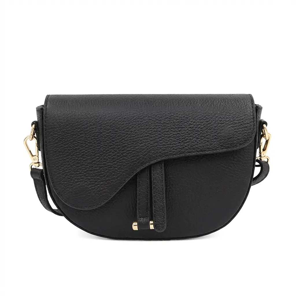 Leather Saddle Crossbody Bag