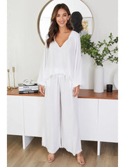 Frayed Hem Loose Fit Pant