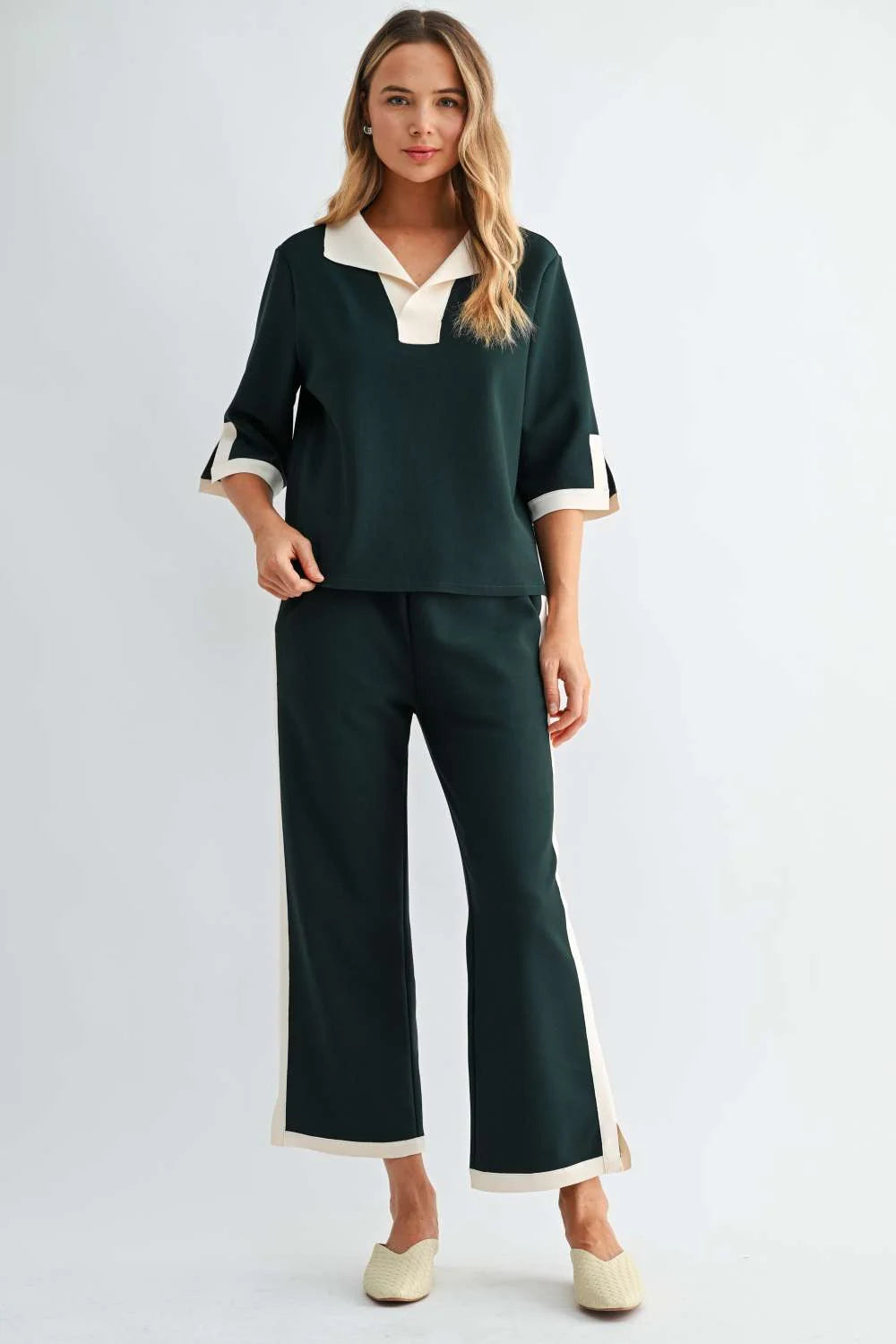 Katherine Stretch Crepe Knit Top
