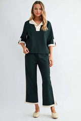 Katherine Stretch Crepe Knit Top