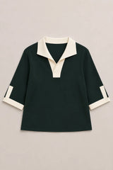 Katherine Stretch Crepe Knit Top