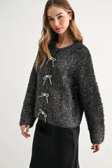 Stephanie Ribbon Bow Cardigan