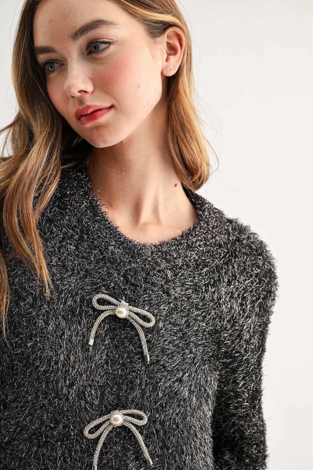 Stephanie Ribbon Bow Cardigan