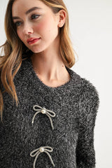 Stephanie Ribbon Bow Cardigan