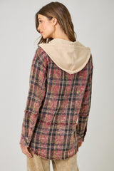 Plaid hoodie Jacket
