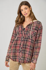 Plaid hoodie Jacket