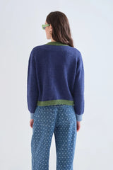 Two Tone Knit Cardigan