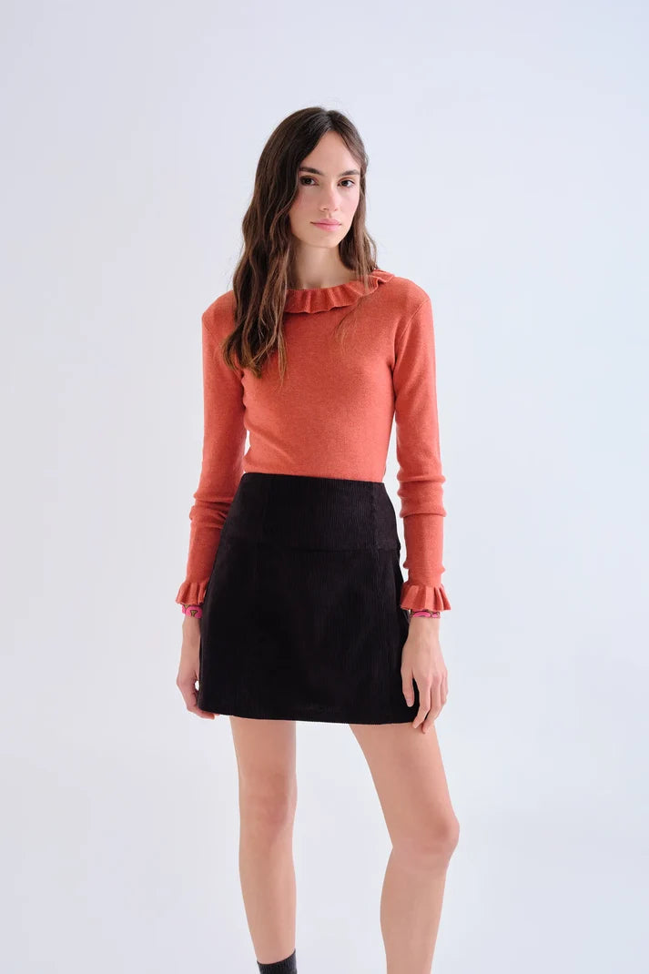 Ruffle Collar Sweater
