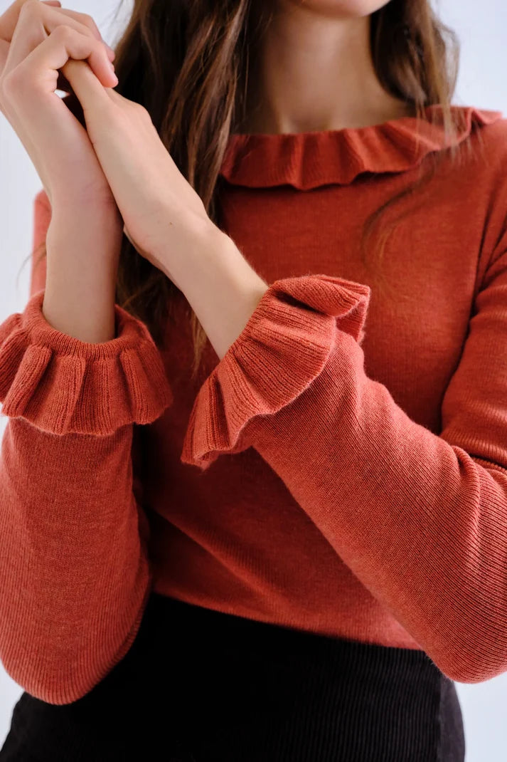 Ruffle Collar Sweater