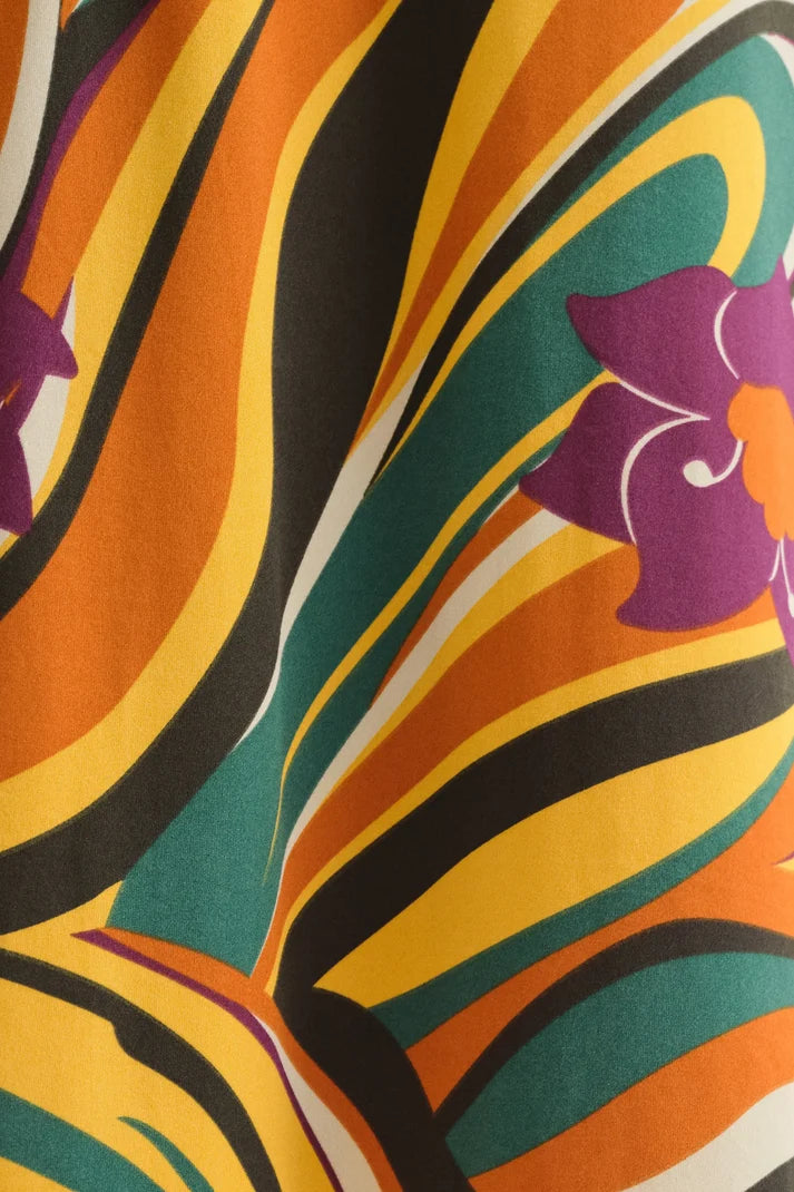 Riviera Print Jersey Knit Midi Skirt
