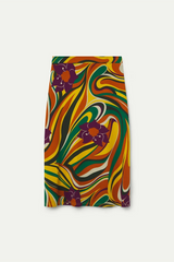 Riviera Print Jersey Knit Midi Skirt