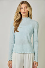 Long Sleeve Mock Neck Top