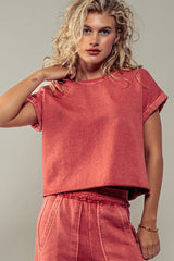 Mineral Wash Cropped Tee