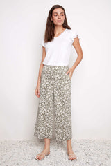 Techno Wide Leg Cropped Pant