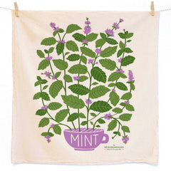 Fresh Herbs (Basil, Mint) Tea Towel Set