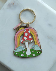 Enamel Keychain | Magic Mushroom