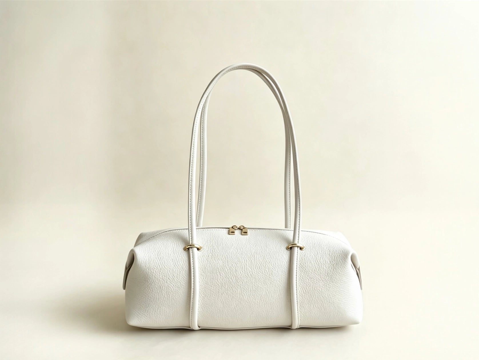 Genuine Leather Barrel Shoulder Bag